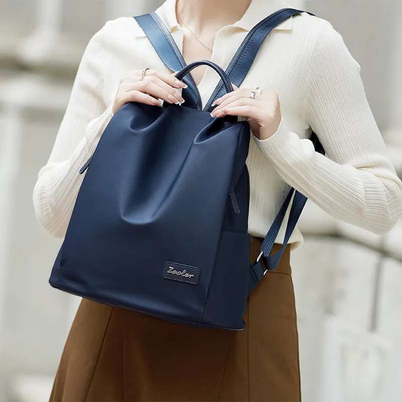 ZOOLER Oxford Backpack Regular Women's Apricot/Sea Breeze Green/Navy Blue/Black-1