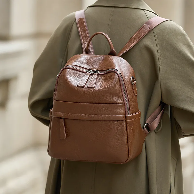 ZOOLER Cow Leather Backpack Women's Brown-2