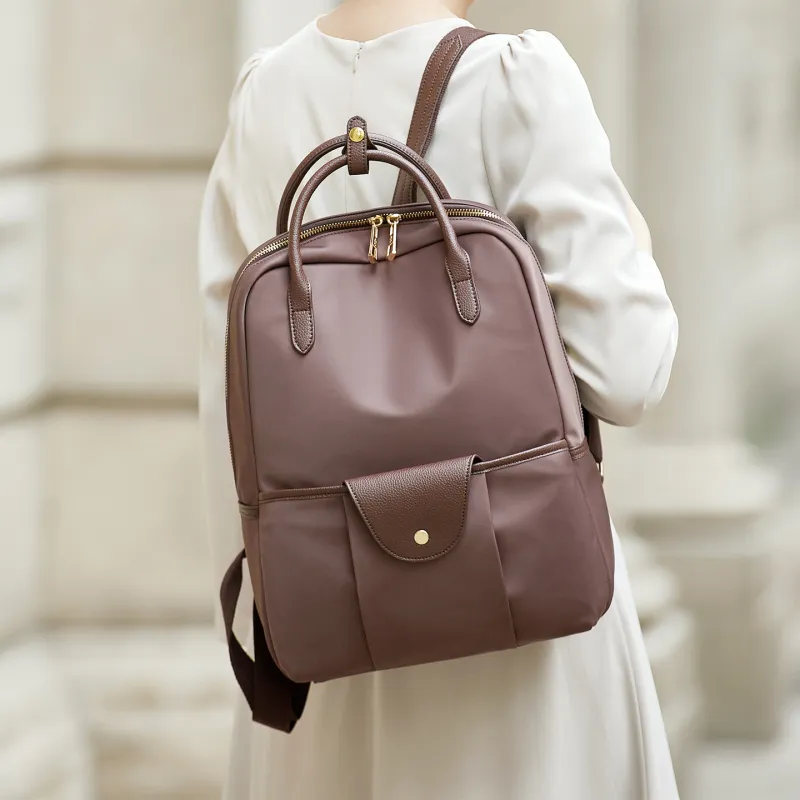 ZOOLER Oxford Backpack Women's Wine Coffee-2