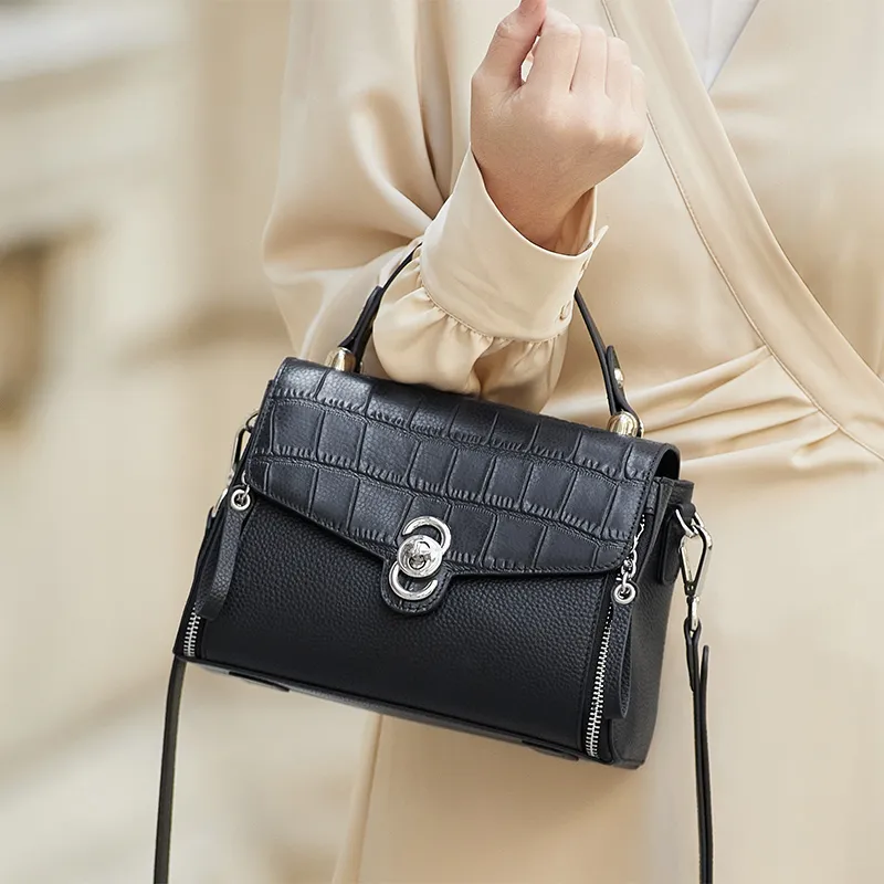 ZOOLER Top Grain Cow Leather Versatile Practical Crossbody Handbag Women's Multicolor-2