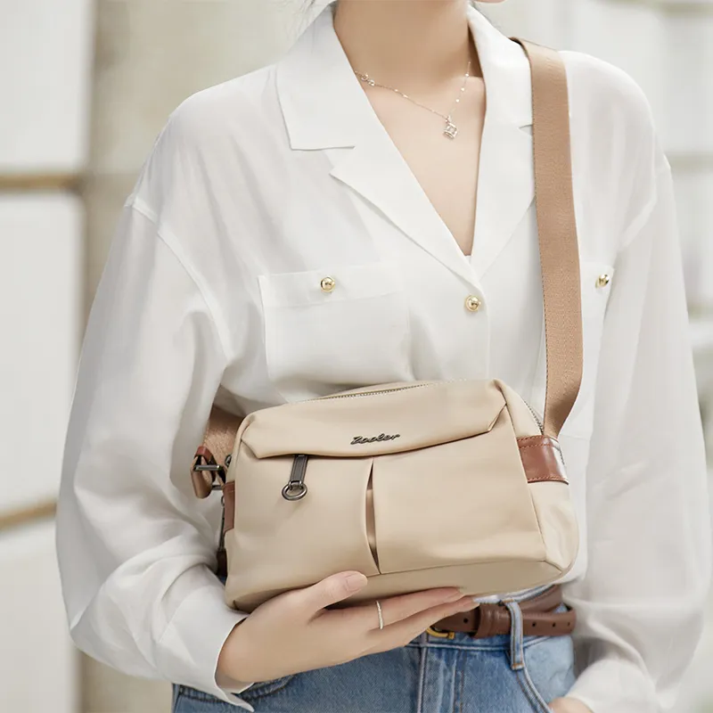 ZOOLER Oxford Crossbody Bags Trumpets Women's Apricot/Black-1