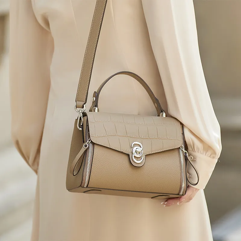 ZOOLER Top Grain Cow Leather Versatile Practical Crossbody Handbag Women's Multicolor-9