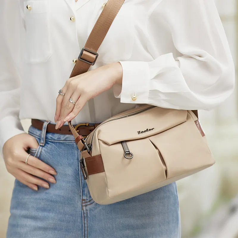 ZOOLER Oxford Crossbody Bags Trumpets Women's Apricot/Black-3
