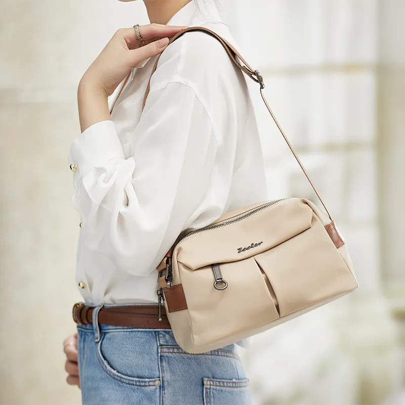 ZOOLER Oxford Crossbody Bags Trumpets Women's Apricot/Black-5