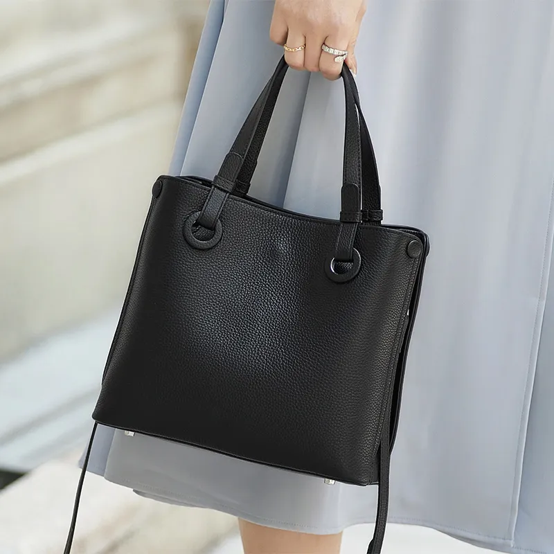 ZOOLER Cow Leather Handbag Women's Ink Black-1