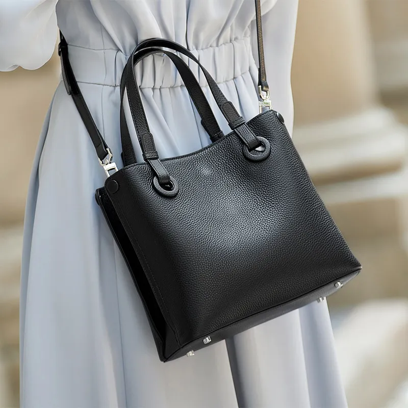 ZOOLER Cow Leather Handbag Women's Ink Black-5