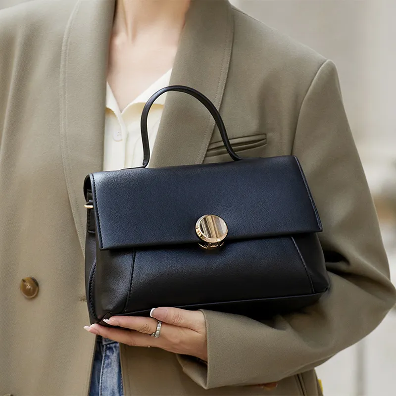 ZOOLER Top Grain Cow Leather Crossbody Handbag Regular Women's Black/Cookie/Coffee/Dark Khaki-15