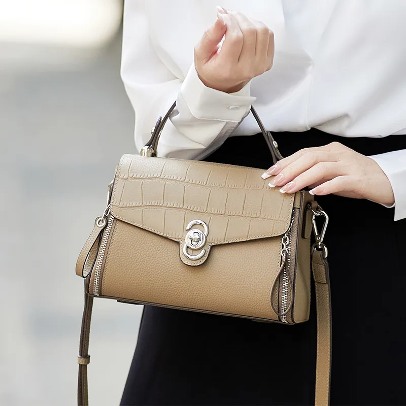 ZOOLER Top Grain Cow Leather Versatile Practical Crossbody Handbag Women's Multicolor-6