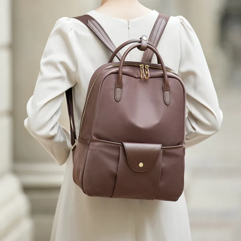 ZOOLER Oxford Backpack Women's Wine Coffee-1