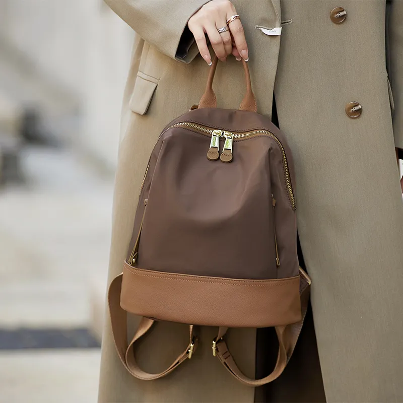 ZOOLER Oxford Oxford Backpack Large Size Women's Black/Khaki/Coffee-14