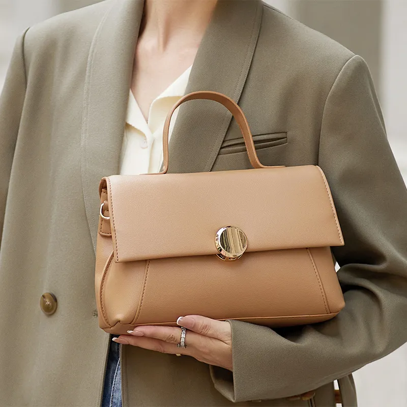 ZOOLER Top Grain Cow Leather Crossbody Handbag Regular Women's Black/Cookie/Coffee/Dark Khaki-8