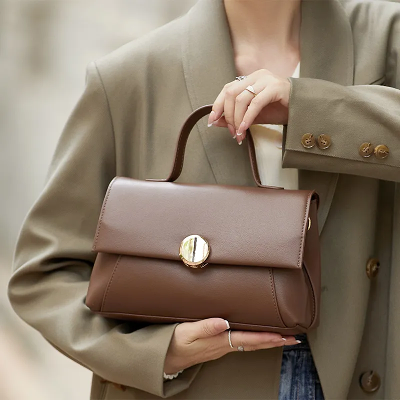 ZOOLER Top Grain Cow Leather Crossbody Handbag Regular Women's Black/Cookie/Coffee/Dark Khaki-12