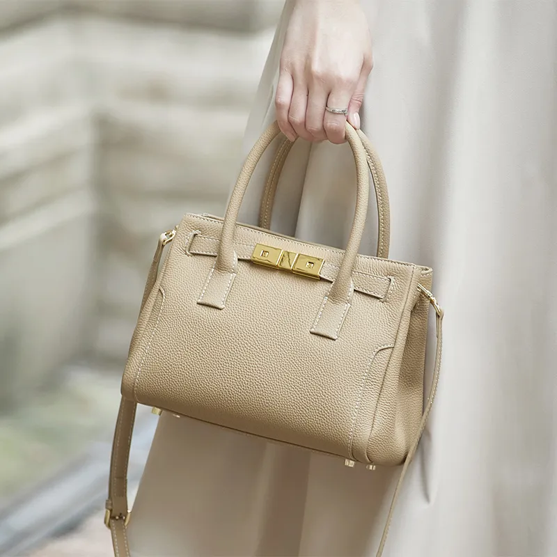 ZOOLER Cow Leather One Shoulder Handbag Women's Phantom Night Black/Gold Brown/Cream Apricot-11