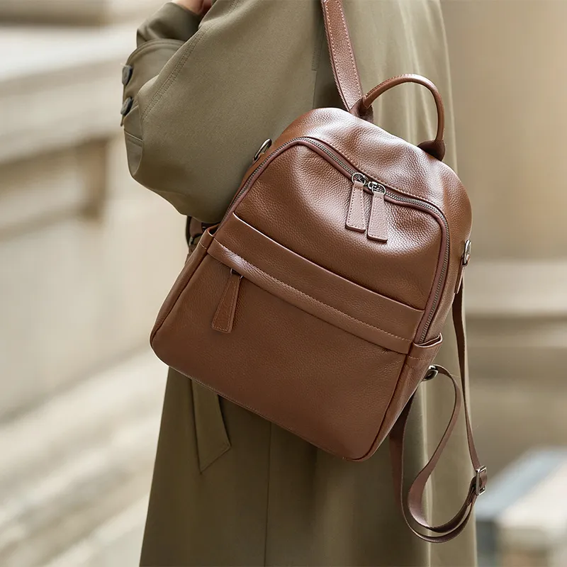 ZOOLER Cow Leather Backpack Women's Brown-1