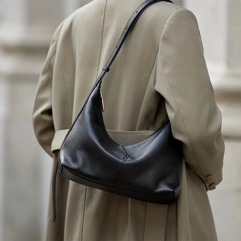 ZOOLER Top Grain Cow Leather Commute Practical Shoulder Bag Women's Black/Vintage Brown/Soft Apricot-2