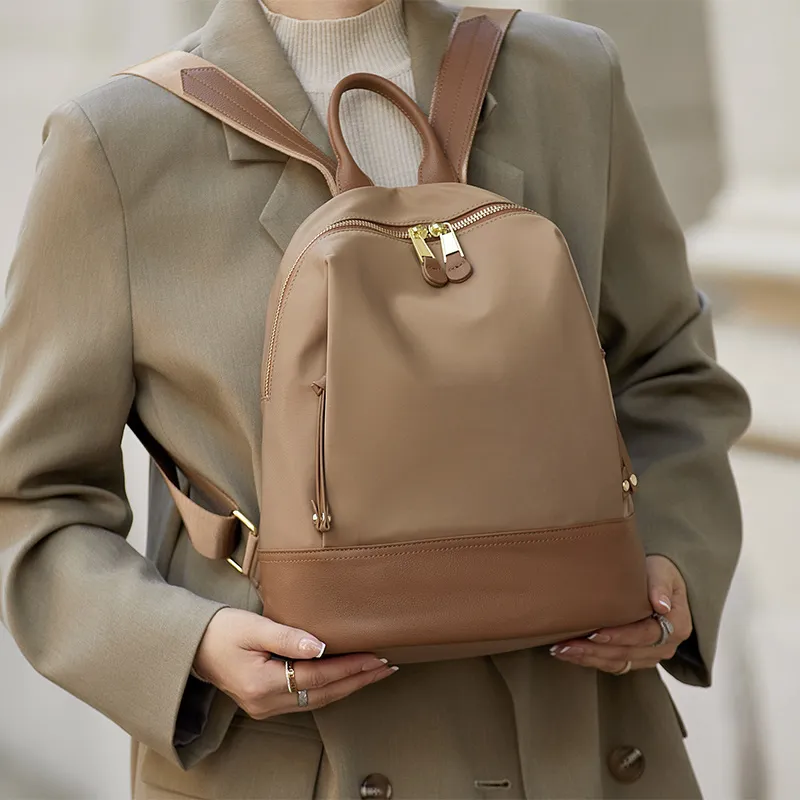 ZOOLER Oxford Oxford Backpack Large Size Women's Black/Khaki/Coffee-9