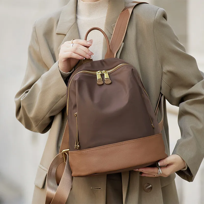 ZOOLER Oxford Oxford Backpack Large Size Women's Black/Khaki/Coffee-17