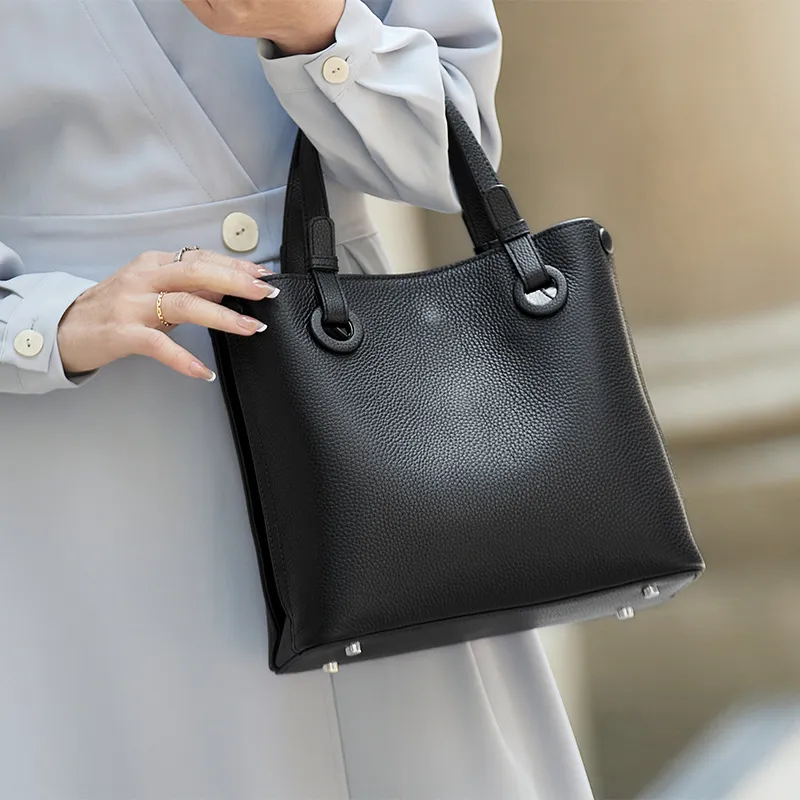 ZOOLER Cow Leather Handbag Women's Ink Black-3