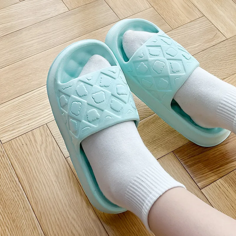 LATE TIME Minimalist Style Men's Summer Slippers, Indoor Home Bathing Couple Slippers, Unisex-9