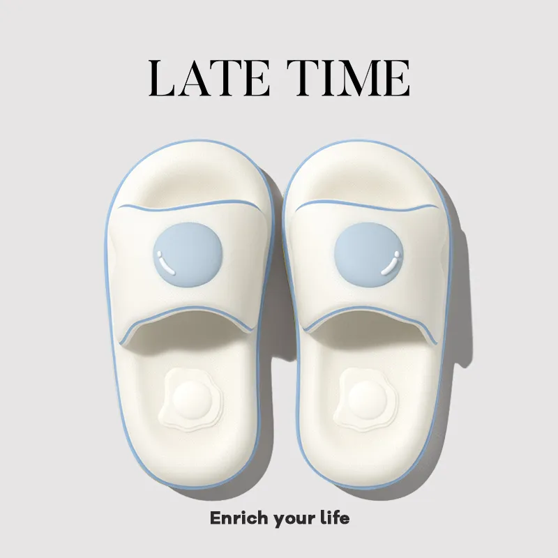 LATE TIME Squashy And Bouncy Feeling Slippers Outerwear Platform EVA Indoor Home Bathing Couple Cool Slippers Unisex-12