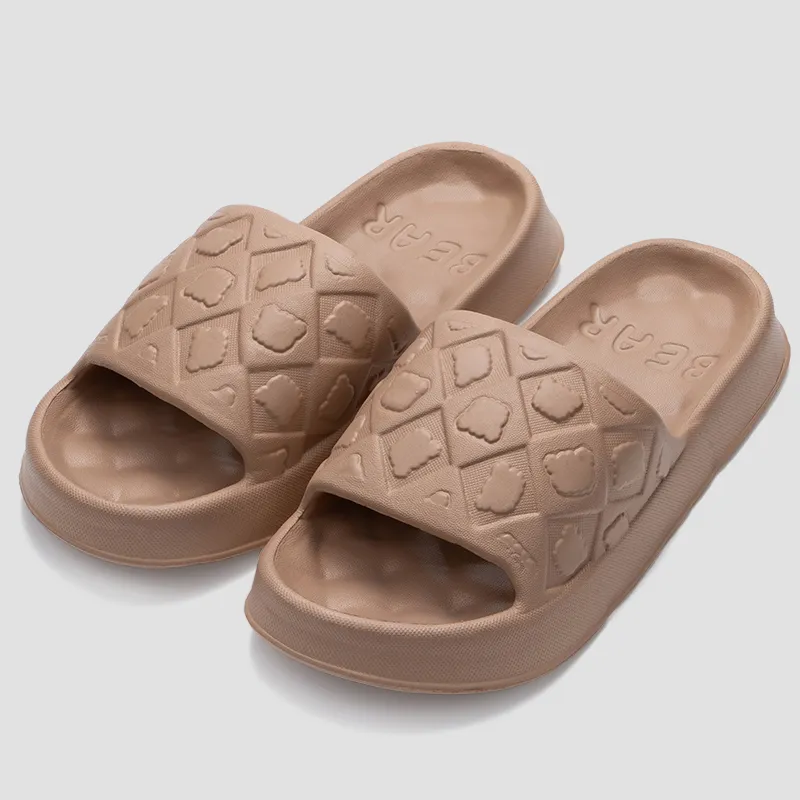 LATE TIME Minimalist Style Men's Summer Slippers, Indoor Home Bathing Couple Slippers, Unisex-1