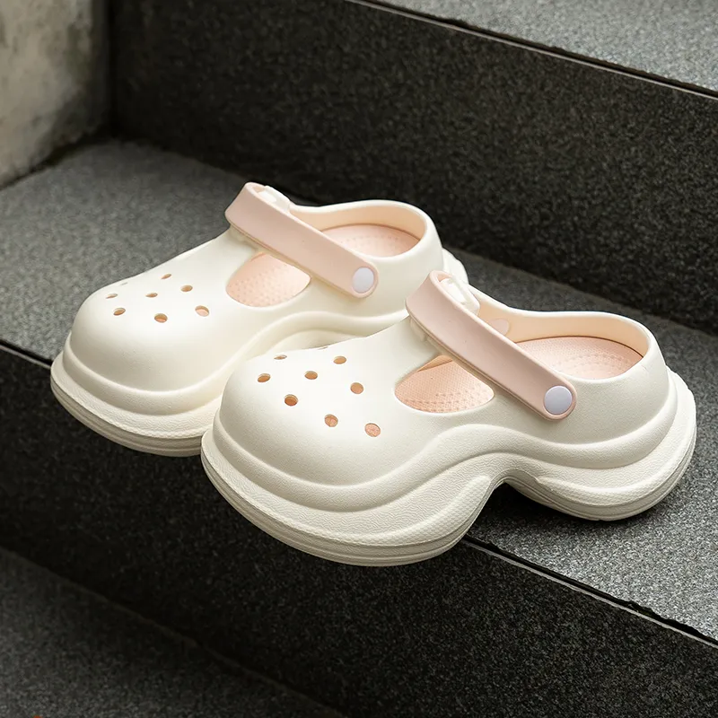 LATE TIME Summer Waterproof Fashion Versatile Anti Collision Closed Toe Slippers-6