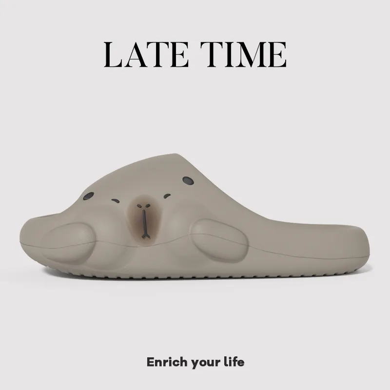 LATE TIME Capybara Summer EVA Platform Soft And Springy Indoor Home Bathing Couple Slippers Unisex-5