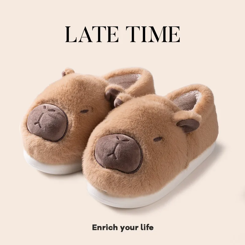LATE TIME Cotton Slippers For Fall And Winter Indoor Home Warmth With Back Strap Unisex Home Slippers-2
