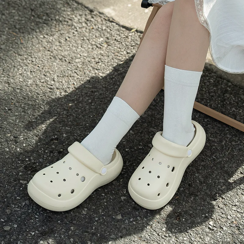 LATE TIME Clogs Solid Color Women's Summer, Breathable Classic And Versatile, Slippers-3