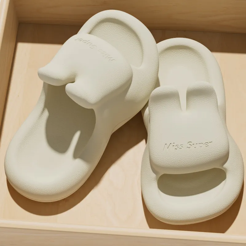 LATE TIME Cute Rabbit Women's Summer Eva Platform Slippers, Soft And Bouncy, Indoor Home Bathroom Use-10