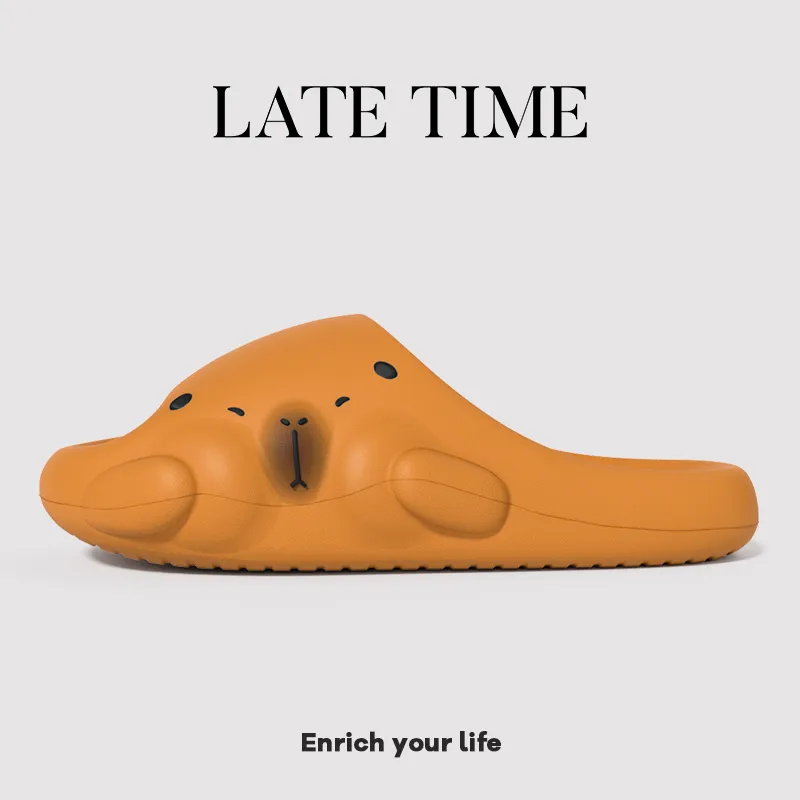 LATE TIME Capybara Summer EVA Platform Soft And Springy Indoor Home Bathing Couple Slippers Unisex-1