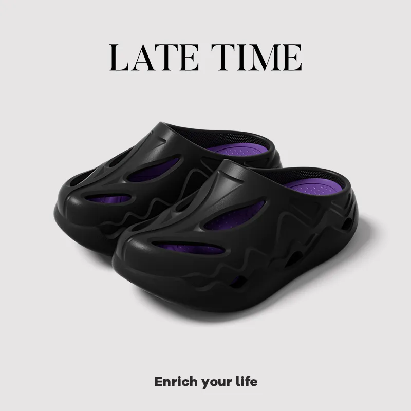 LATE TIME EVA Men's, Anti Collision Closed Toe Clogs, Height Increasing Platform Breathable Sports, Home Slippers-8