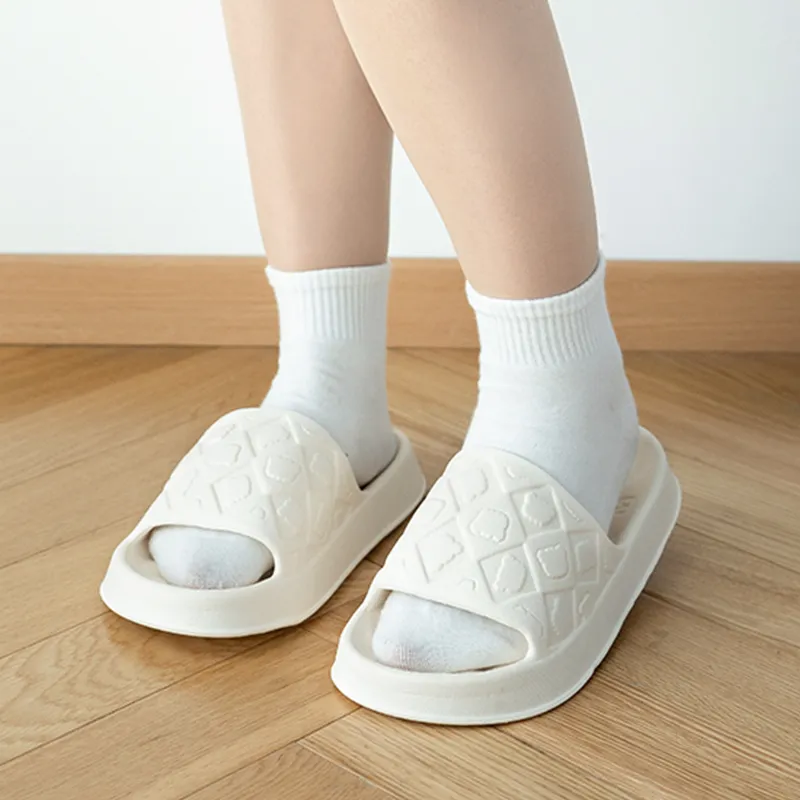 LATE TIME Minimalist Style Men's Summer Slippers, Indoor Home Bathing Couple Slippers, Unisex-6
