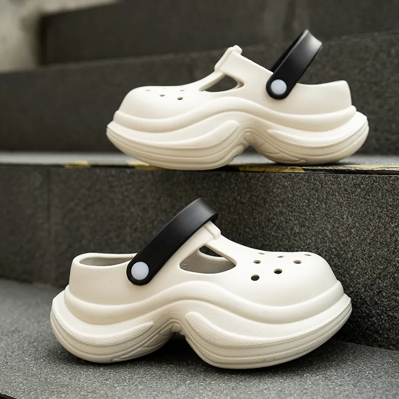 LATE TIME Summer Waterproof Fashion Versatile Anti Collision Closed Toe Slippers-10