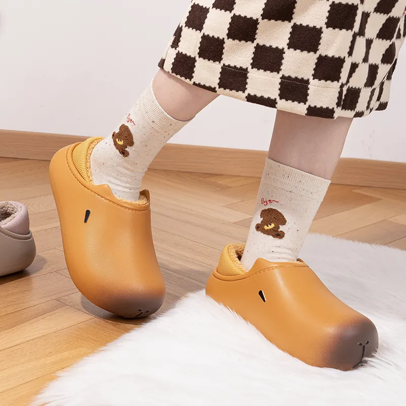 LATE TIME Fall And Winter 2024 Indoor Home Couple Set With Slippers, Warm And Unisex-3