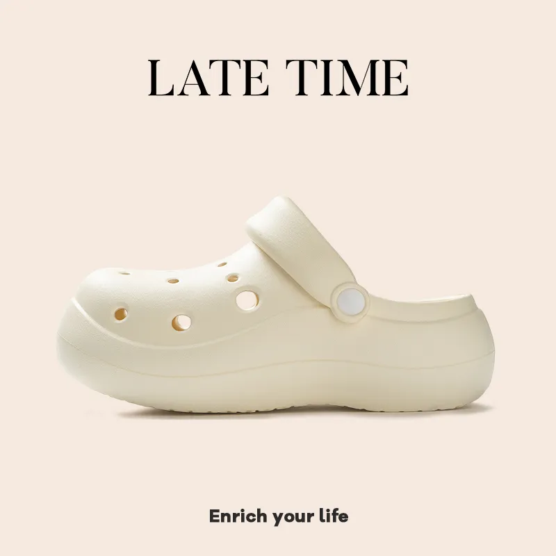 LATE TIME Clogs Solid Color Women's Summer, Breathable Classic And Versatile, Slippers-1
