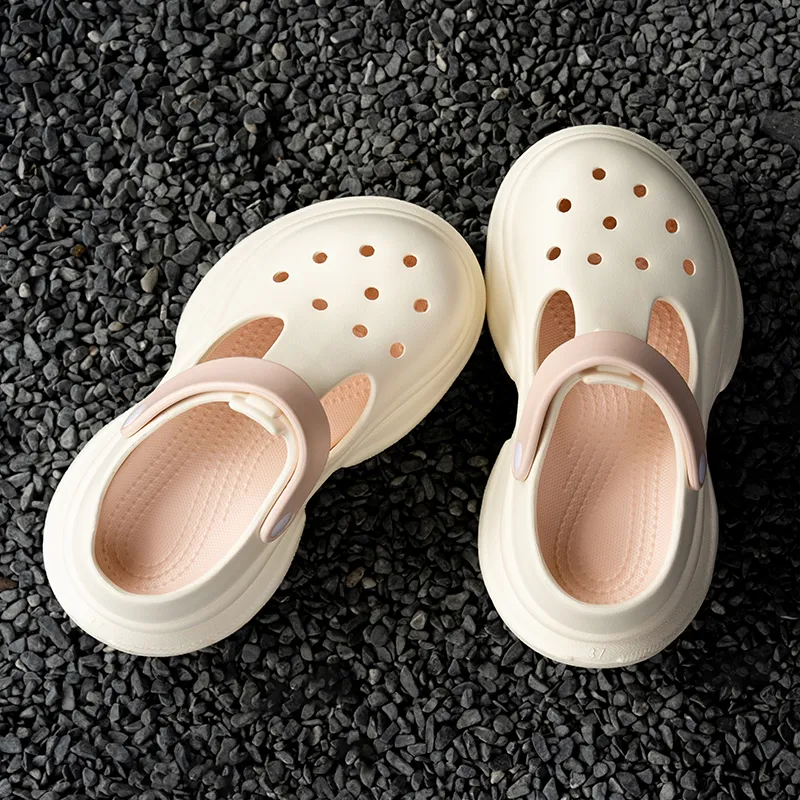 LATE TIME Summer Waterproof Fashion Versatile Anti Collision Closed Toe Slippers-7