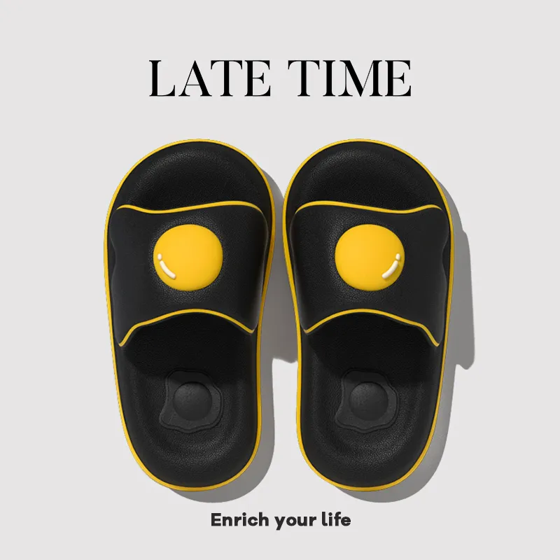 LATE TIME Squashy And Bouncy Feeling Slippers Outerwear Platform EVA Indoor Home Bathing Couple Cool Slippers Unisex-15