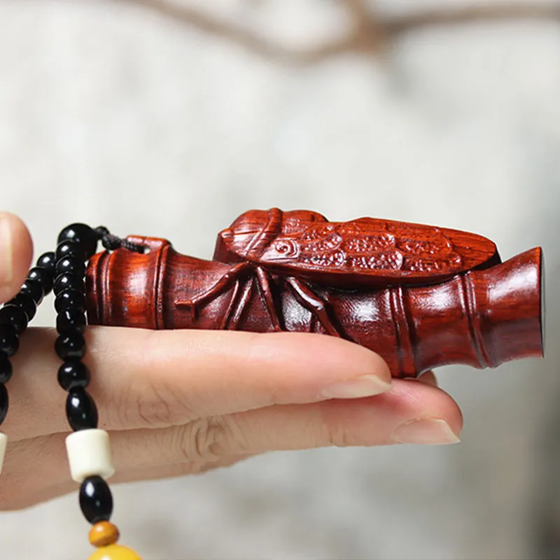 ANNYONNLLY Small Leaf Red Sandalwood Pendants Unisex-6