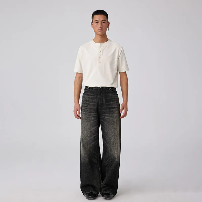 SIMPLE PROJECT Jeans Unisex Washed Black-2