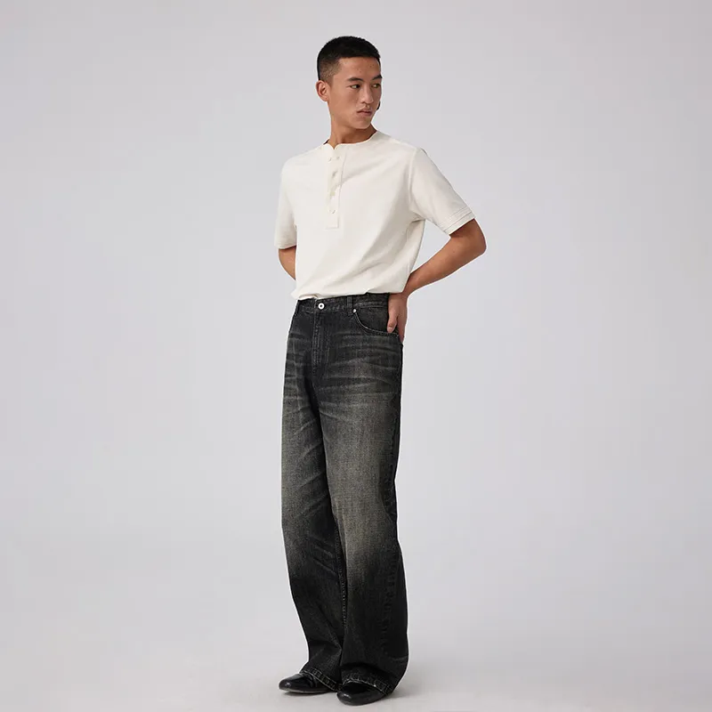 SIMPLE PROJECT Jeans Unisex Washed Black-3