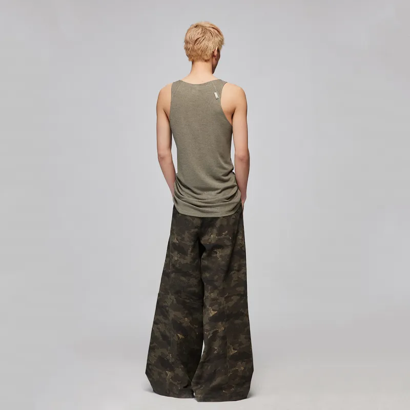 SIMPLE PROJECT Casual Pants Unisex Camouflage Coffee-3