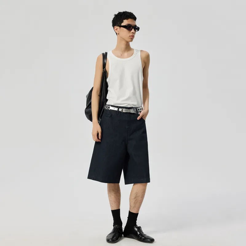 SIMPLE PROJECT Denim Shorts Men's-2