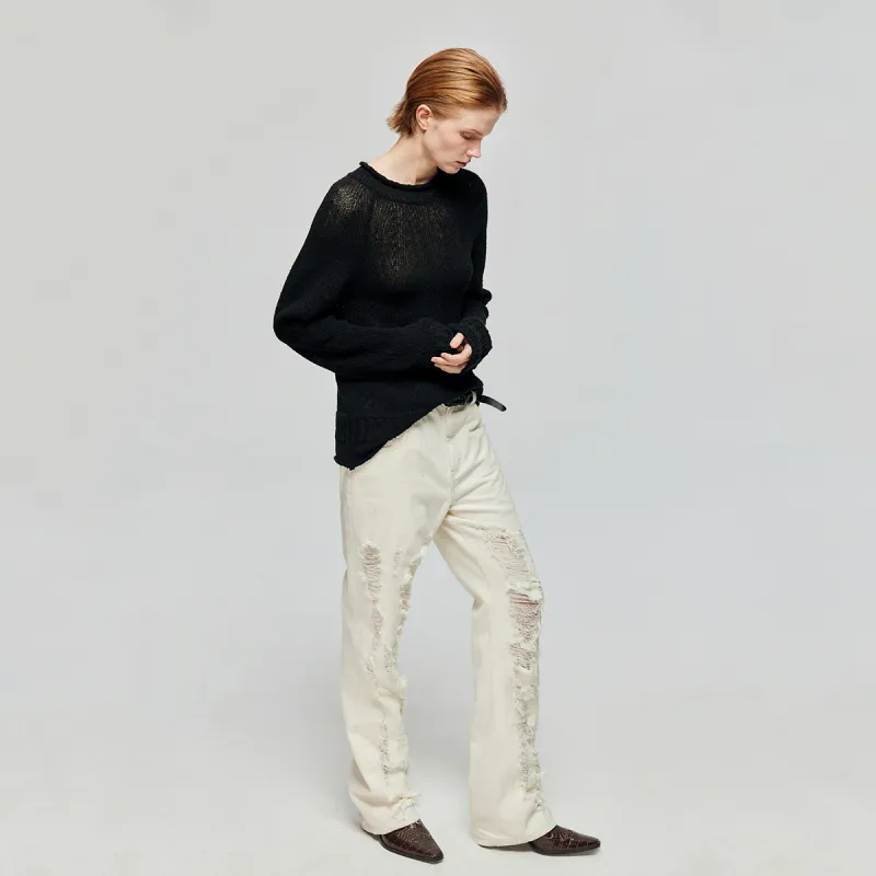SIMPLE PROJECT Jeans Unisex White-4