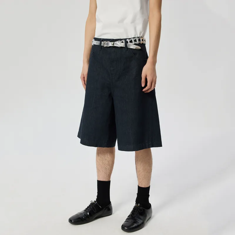 SIMPLE PROJECT Denim Shorts Men's-3