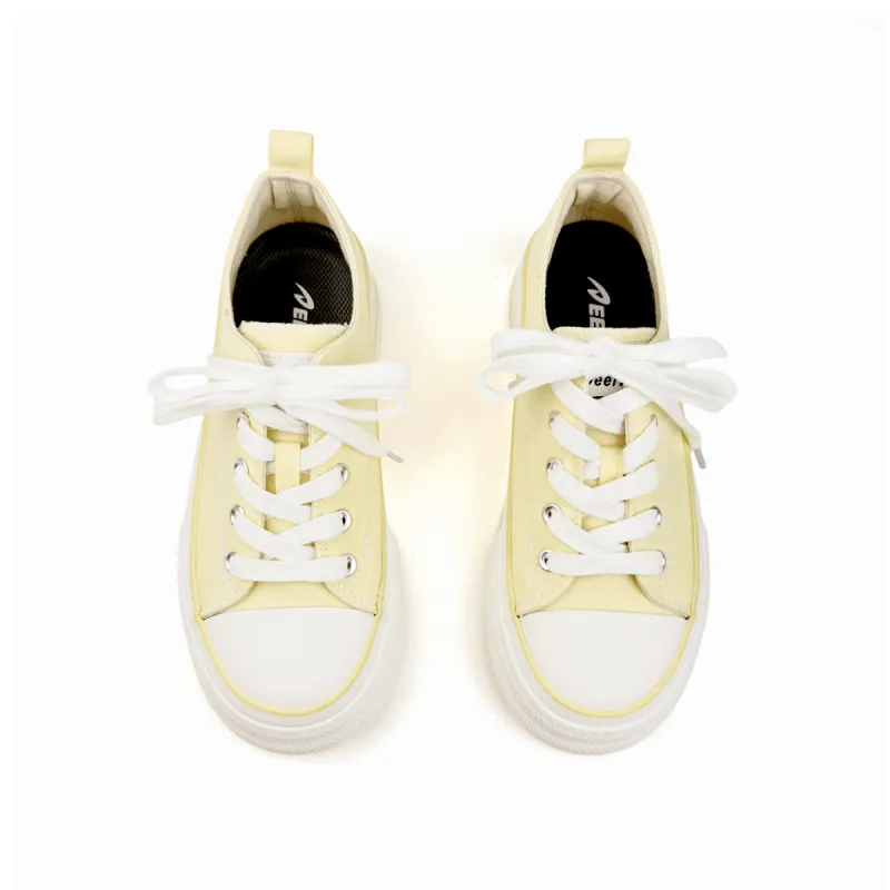 DEERWAY Wear resistant, Lightweight, Breathable, And Non slip. Low Top Casual Shoes Women's Yellow-3
