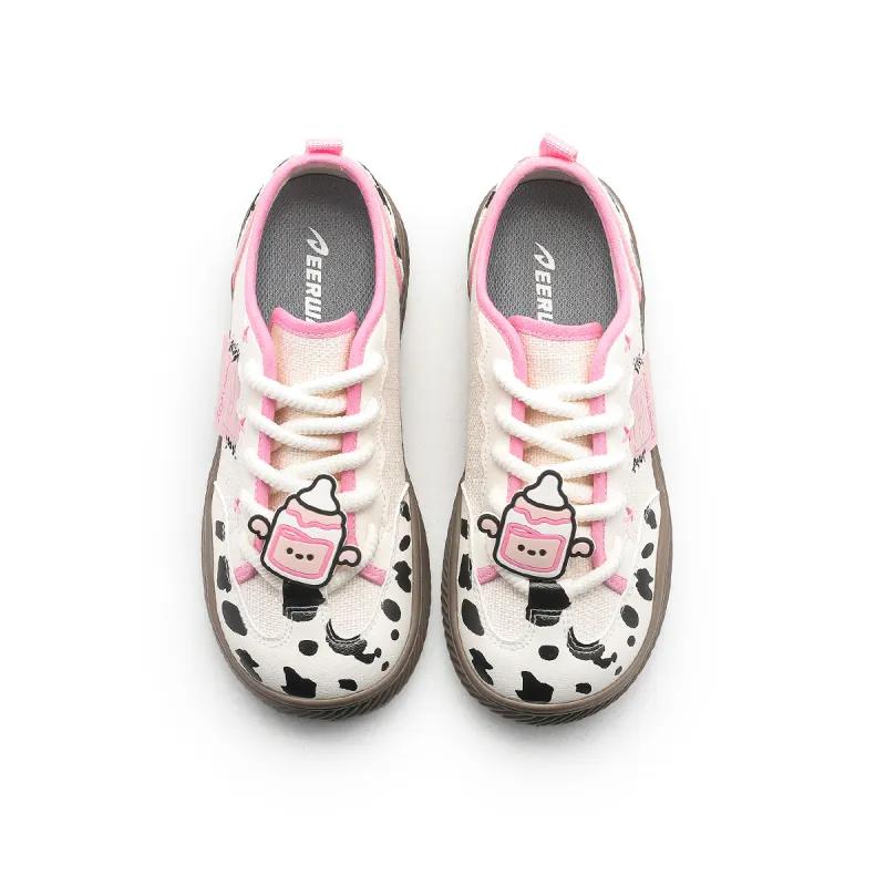 DEERWAY Height Increasing Abrasion Resistant Lightweight Breathable Slip Resistant Low Top Casual Shoes Women's Pink-3