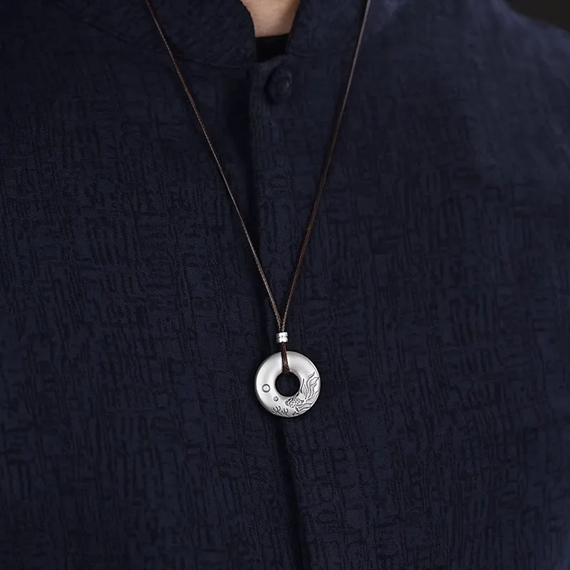 Brahmacharya 999 Fine Silver Necklaces Unisex-2