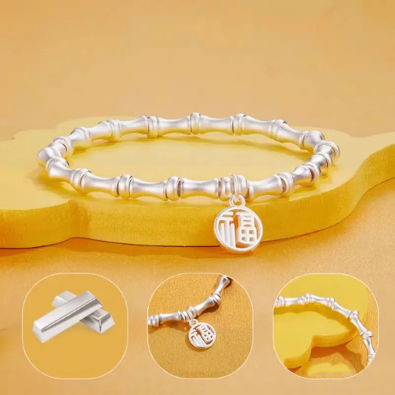 Brahmacharya 999 Fine Silver Bracelets Women's-3