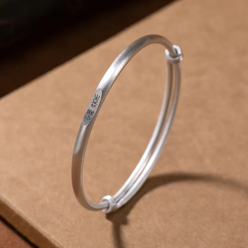 Brahmacharya 999 Fine Silver Bangles Women's-4